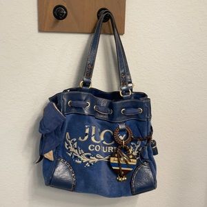 Juicy couture blue velour vintage purse
